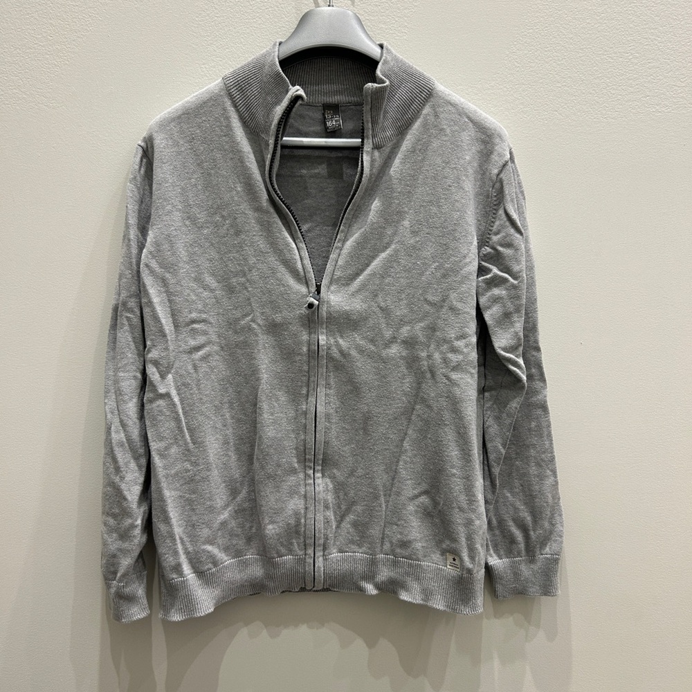 Zara Light Gray Zip-Up Jacket